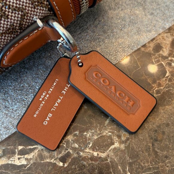 Coach Crystal Signature Jacquard Trail Bag (Burnished Amber) - Picture 14 of 16